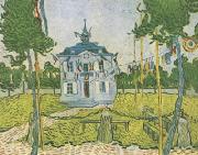 Vincent Van Gogh Auvers Town Hall on 14 july 1890 oil painting on canvas